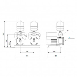 Grupo CMBE TWIN 3-93 (1x230V), Grundfos 99219421