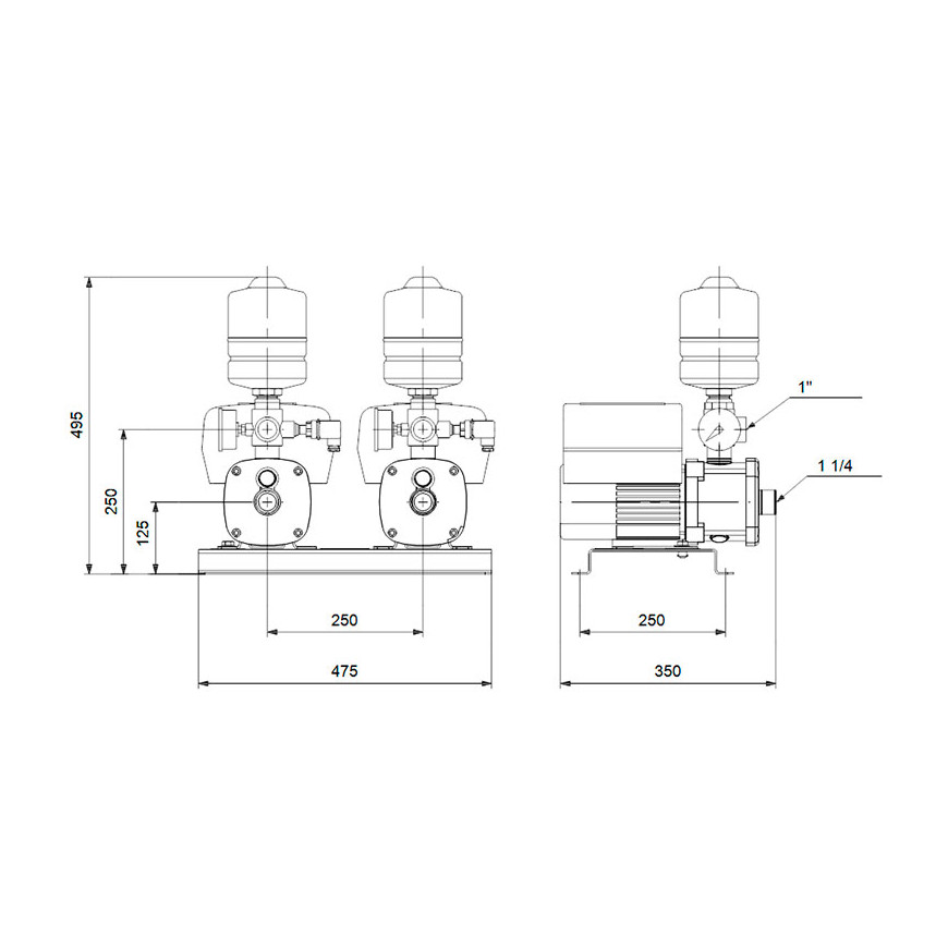Grupo CMBE TWIN 5-62 (1x230V) 99219423 Grundfos - Nicolau & Rosa, Lda