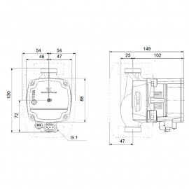 Circulador Alpha 1L 15-40 130 mm 1'', Grundfos 99160550