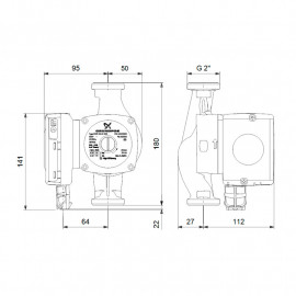 Circulador UPS2 32-80 180 mm 2'', 98707855 Grundfos