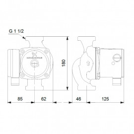 Circulador doméstico UPS 25-80N (180mm) 95906439 Grundfos