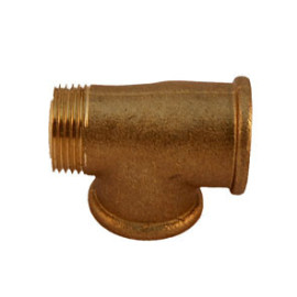 Tê 3/4'' macho-fêmea-fêmea latão