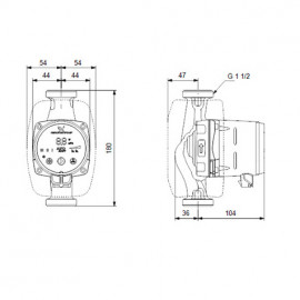 Circulador Alpha2 25-80 180 mm, Grundfos 99411178