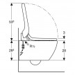 Sanita bidé suspensa AquaClean Tuma Comfort Aço inox escovado, Geberit 146.292.FW.1