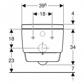 Sanita bidé suspensa AquaClean Mera Classic cromado brilhante, Geberit 146.202.21.1