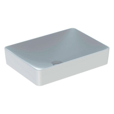 Lavatório de pousar VariForm retangular B»55cm, T»40cm, sem furo de nível e de torneira, branco, Geberit 500.779.01.2