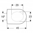 Tampo de sanita iCon com queda amortecida, branco, Geberit 574130000