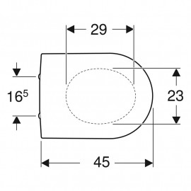 Tampo de sanita iCon com queda amortecida, branco, Geberit 501.660.01.1