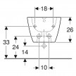 Bidé suspenso Smyle Square com forma fechada T»54cm, furo de nível visível, branco, Geberit 500.209.01.1