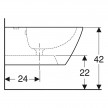 Bidé suspenso Smyle Square com forma fechada T»54cm, furo de nível visível, branco, Geberit 500.209.01.1