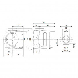 Circulador Magna1 32-60 F 220 PN10, monofásico, Grundfos 99221269