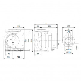Circulador Magna1 40-60 F 250 PN6/10, monofásico, Grundfos 99221292