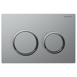 Placa de comando Omega20 dupla descarga, cromado mate pintado, easy-to-clean, cromado, Geberit 115.085.JQ.1