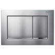 Placa de comando Omega20 quadrada, dupla descarga, cromado mate pintado, easy-to-clean e faixa cromada, Geberit 115.080.JQ.1