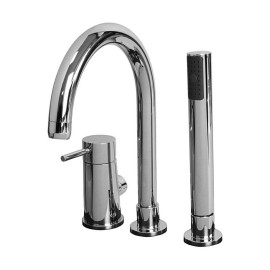 Torneira monocomando de banheira 3 furos com chuveiro Dart, W7 WDART003/2
