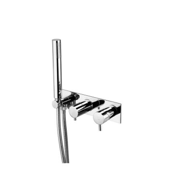 Torneira monocomando de duche de encastrar com 2 saídas e chuveiro Dart, W7 WDART006/4