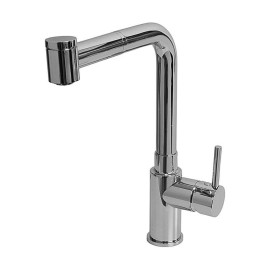 Torneira monocomando de cozinha bica alta reta com chuveiro Dart, W7 WDART005/5