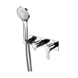 Torneira monocomando de duche de encastrar com 2 saídas com distribuidor e chuveiro Mitzi, W7 WMITZI007/1GO