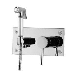 Torneira monocomando de encastrar para higiene íntima com Shut Off cromado, W7 WDUC010