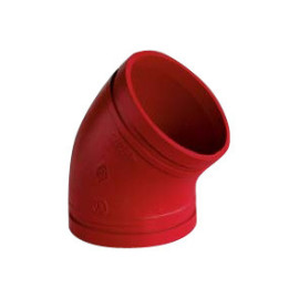 Joelho ranhurado 45º 1'' pintado vermelho (RAL 3000)