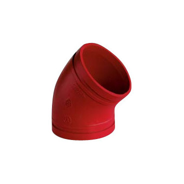 Joelho ranhurado 45º 1'' pintado vermelho (RAL 3000)