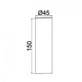 Aumento corpo torneira 4,5x15cm Dart, W7 WDART001/4