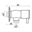 Torneira de esquadria 1/2''x1/2'' Dart W7, WDART014