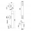 Torneira monocomando de duche com chuveiro Perla W7, WPERLA004