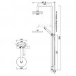 Sistema de duche telescópico com monocomando e deslizador Perla W7, WPERLA010DGO