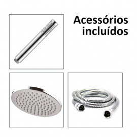 Sistema de duche telescópico com monocomando Perla, W7 WPERLA010