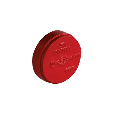 Tampão ranhurado 2'' pintado vermelho (RAL 3000)