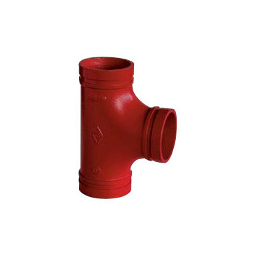Tê ranhurado 2''1/2 pintado vermelho (RAL 3000)