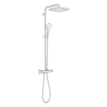 Sistema de duche com misturadora termostática e chuveiro de 250 mm Cube New Tempesta Cosmopolitan System, Grohe 26689001