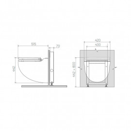 Sanita suspensa com triturador integrado e ligação para lavatório SANICOMPACT COMFORT+ SFA