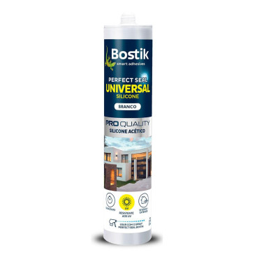 Silicone acético Perfect Seal Universal Silicone branco 280 ml Bostik
