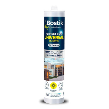 Silicone acético Perfect Seal Universal Silicone castanho 280 ml Bostik