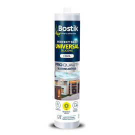 Silicone acético Perfect Seal Universal Silicone cinza 280 ml Bostik