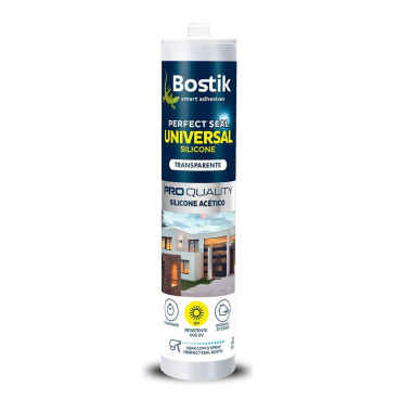 Silicone acético Perfect Seal Universal Silicone transparente 280 ml Bostik