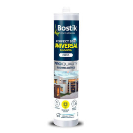 Silicone acético Perfect Seal Universal Silicone preto 280 ml Bostik