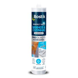 Silicone acético Perfect Seal Banhos e Cozinhas Sanitário transparente 280 ml, Bostik
