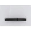 Placa de comando Sigma50 quadrada, dupla descarga, branca e teclas cor de metal cromado preto, Geberit 115.671.11.2