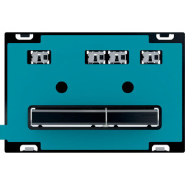 Placa de comando Sigma50 quadrada, dupla descarga, personalizável e teclas cor de metal cromado preto, Geberit 115.671.00.2