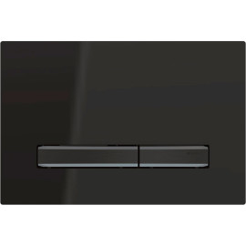 Placa de comando de descarga Sigma50, para descarga dupla, cor de metal cromado preto, preto, Geberit 115.671.DW.2
