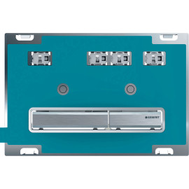 Placa de comando de descarga Sigma50, para descarga dupla, cor de metal cromado, personalizável, Geberit 115.788.00.2