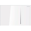 Placa de comando Sigma70 quadrada, dupla descarga, para autoclismo de interior Sigma, branco / Vidro, Geberit 115.622.SI.1