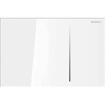 Placa de comando Sigma70 quadrada, dupla descarga, para autoclismo de interior Sigma, branco / Vidro, Geberit 115.622.SI.1
