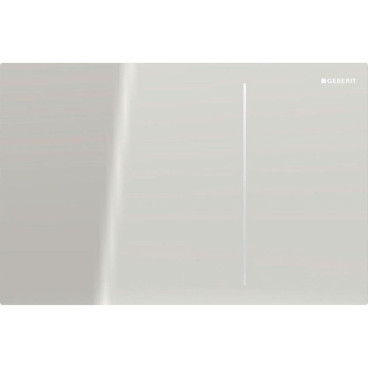 Placa de comando Sigma70 quadrada, dupla descarga, para autoclismo de interior Sigma, cinzento areia / Vidro, Geberit 115.622.JL