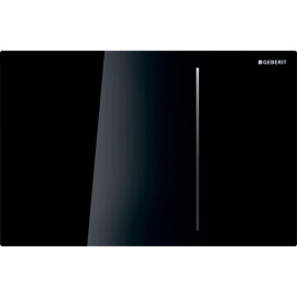 Placa de comando Sigma70 quadrada, dupla descarga, para autoclismo de interior Sigma, preto / Vidro, Geberit 115.622.SJ.1