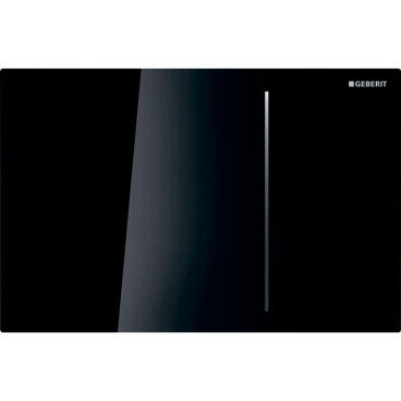 Placa de comando Sigma70 quadrada, dupla descarga, para autoclismo de interior Sigma, preto / Vidro, Geberit 115.622.SJ.1