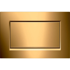 Placa de comando Sigma10 quadrada, descarga interrompível, aparafusável, dourado, Geberit 115.893.45.1